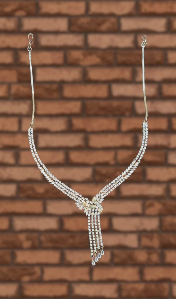 Zyra Jewels Latest Stylish Traditional Trending Silver Chain Necklace Jewellery  for Women and Girls/Gift for women and girl